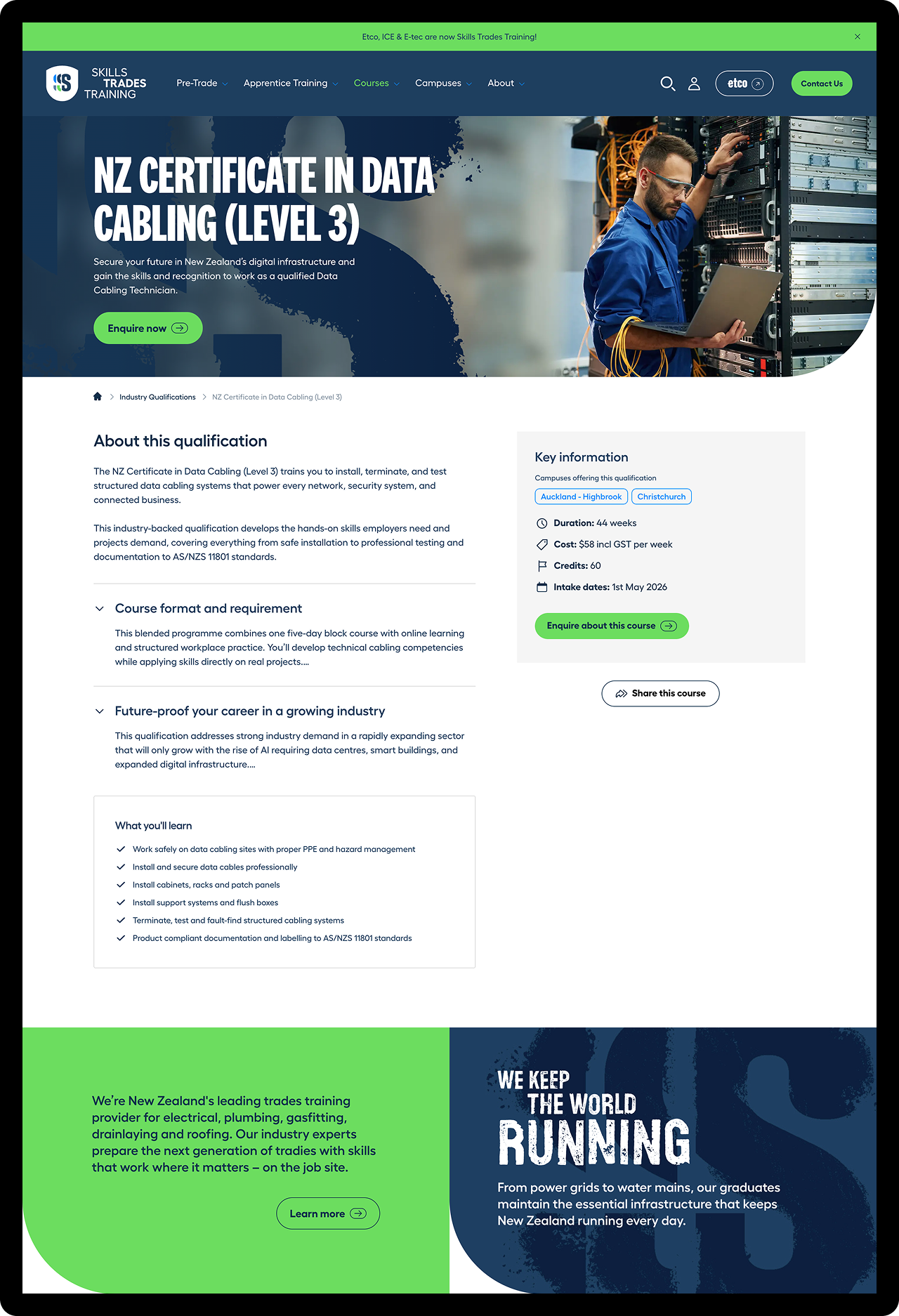 Skills Trades Training